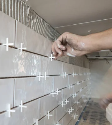 Tile adhesive for stone and marble